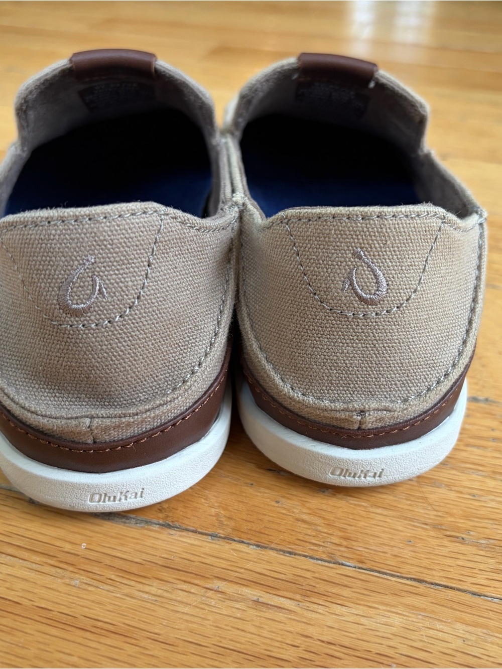 Olukai Canvas Slip-On Loafers for Men - Tan - Picture 3 of 4